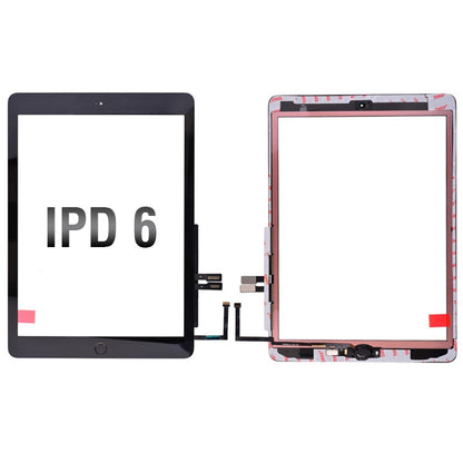 Touch Screen Digitizer With Home Button and Home Button Flex Cable for iPad 6(2018) A1893 A1954(High Quality) - Black