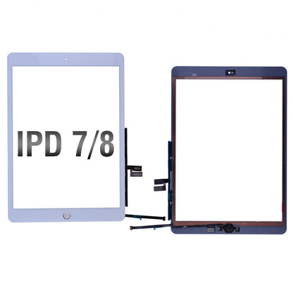 Touch Screen Digitizer With Home Button and Home Button Flex Cable for iPad 7(2019)/ iPad 8 (2020) (10.2 inches) (High Quality) - White