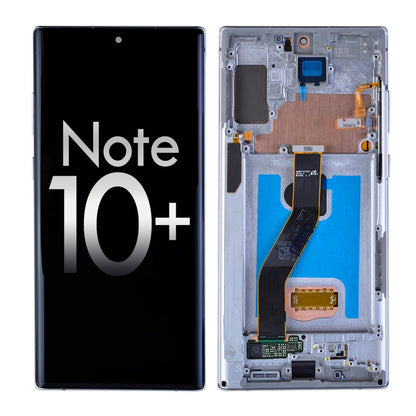 OLED Screen Digitizer with Frame Replacement for Samsung Galaxy Note 10 Plus N975 (Premium) - Aura White