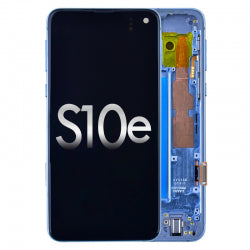 OLED Screen Digitizer with Frame Replacement for Samsung Galaxy S10e G970 (Premium) - Prism White