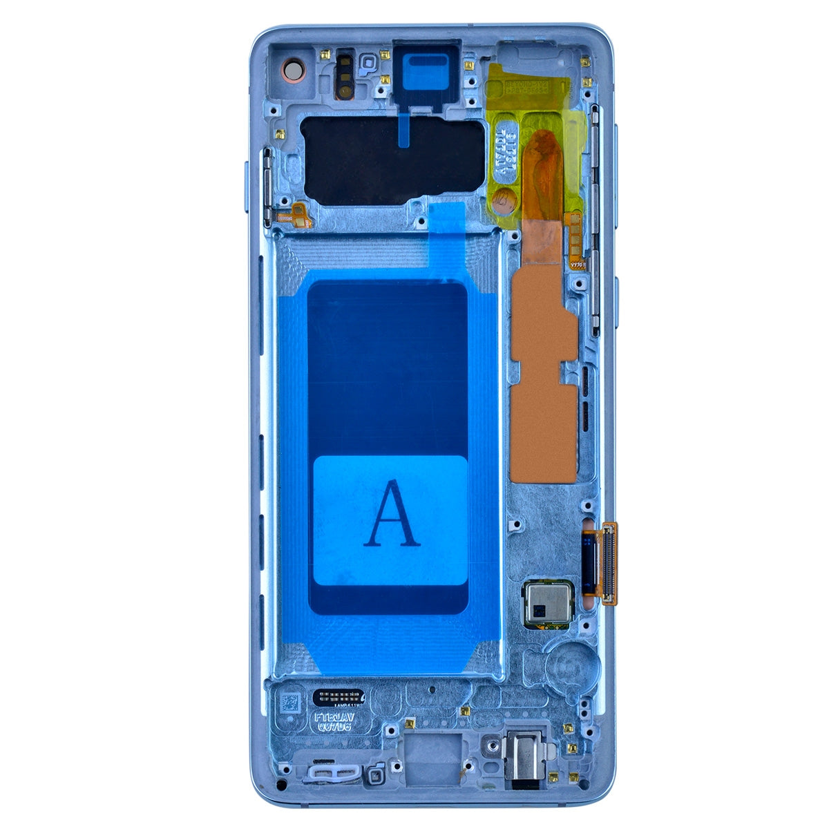 OLED Screen Digitizer with Frame Replacement for Samsung Galaxy S10 G973 (Premium) - Prism Blue