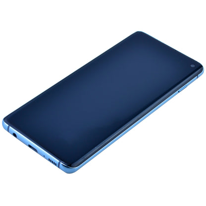 OLED Screen Digitizer with Frame Replacement for Samsung Galaxy S10 G973 (Premium) - Prism Blue