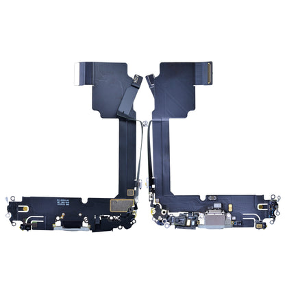 Charging Port with Flex Cable for iPhone 15 Pro Max (High Quality) - White Titanium