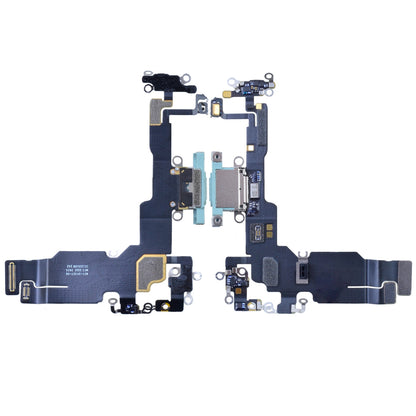 Charging Port with Flex Cable for iPhone 15 (High Quality) - Green
