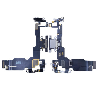 Charging Port with Flex Cable for iPhone 15 (High Quality) - Black