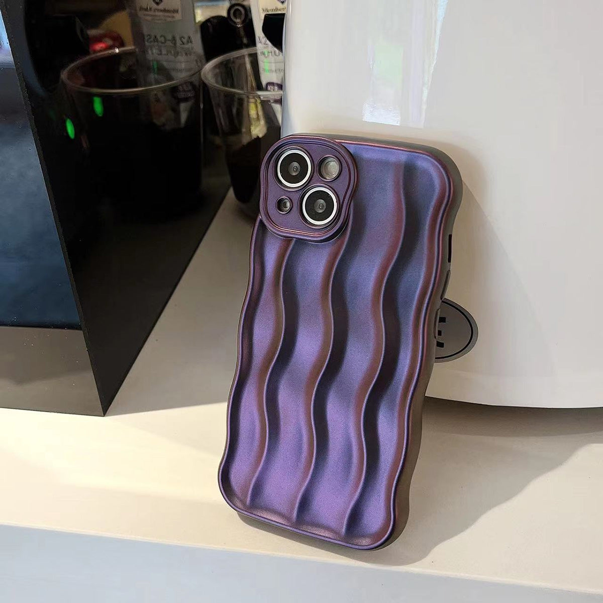 Plating TPU Case for iPhone 15 Pro Max - Purple