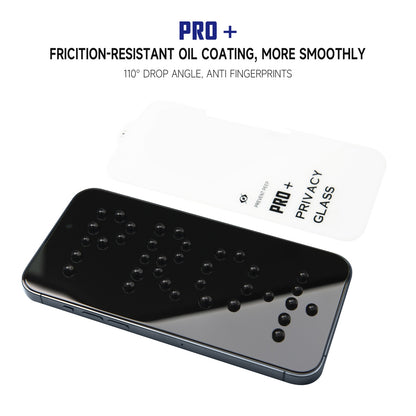 Full Cover Privacy Tempered Glass Screen Protector for iPhone 16 Pro (6.3 inches) (Retail Packaging)