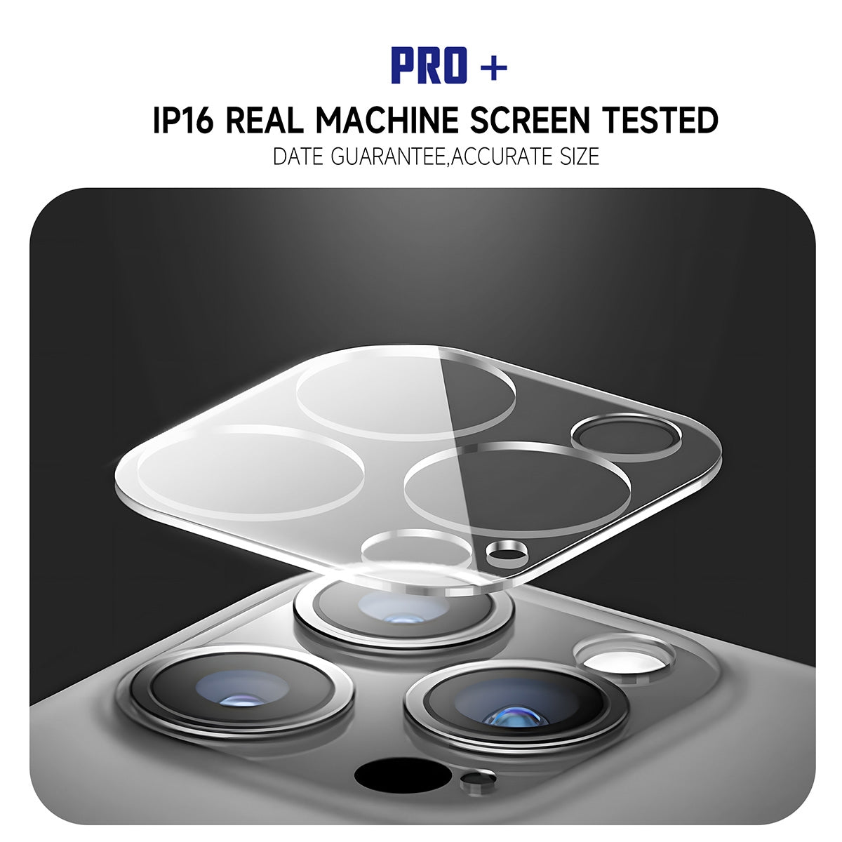 Full Cover Rear Camera Lens Tempered Glass Protector for iPhone 16 Pro/ 16 Pro Max (Retail Packaging)