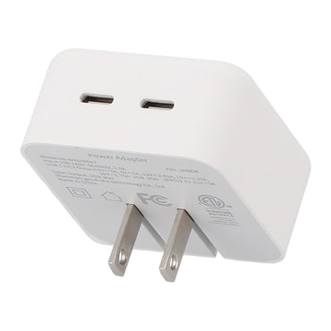 Dual USB C Wall Charger for iPhone, Fast 35W Dual USB-C Port Compact Power Adapter with Foldable Plug, Compatible with iPhone 16/15/14/13/12/11, iPad, MacBook ...