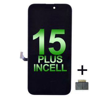 LCD Screen Digitizer Assembly Replacement With Portable IC for iPhone 15 Plus (Incell)