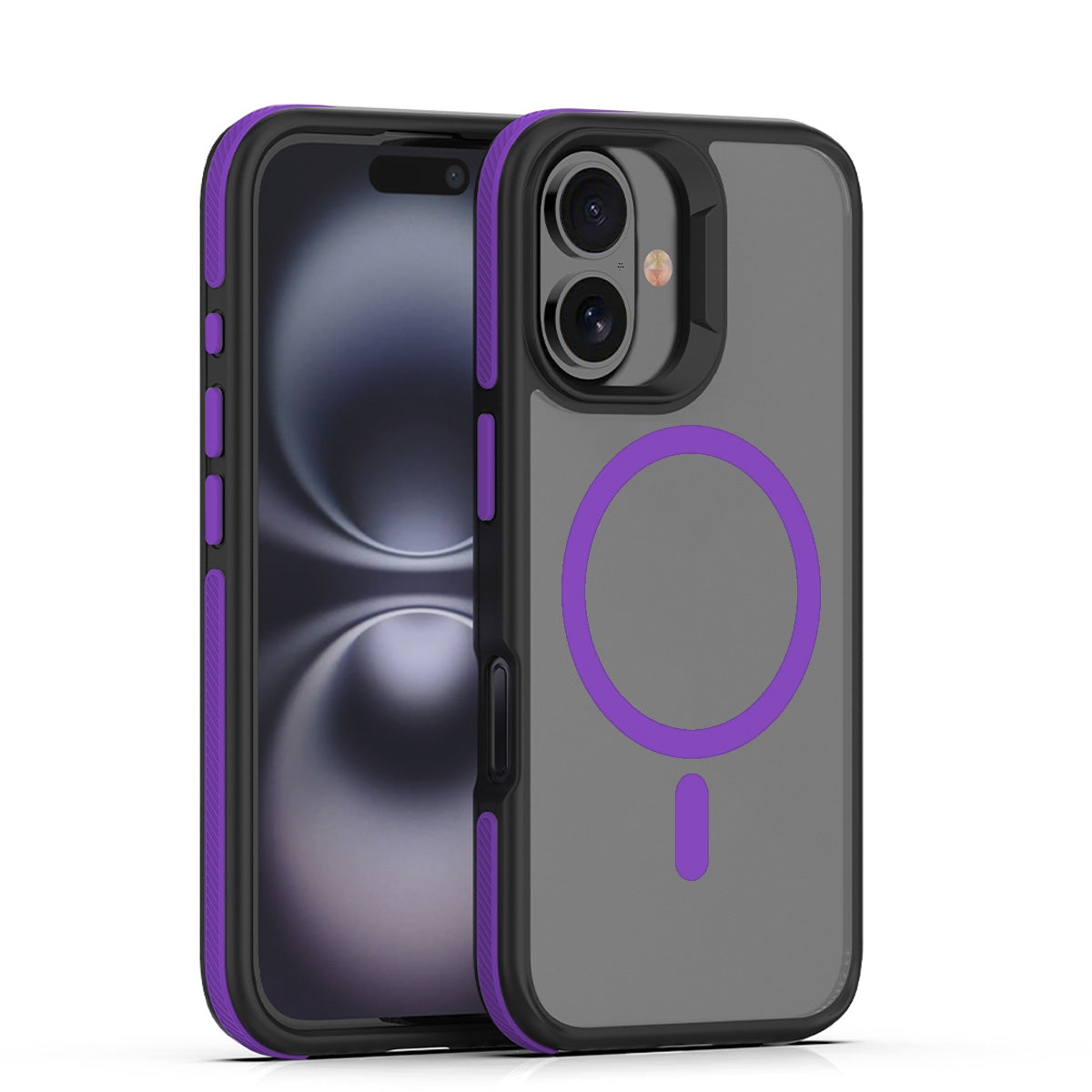 Compatible with iPhone 16 Case, Shockproof Soft Slim Magnetic Phone Case, Compatible with MagSafe - Purple
