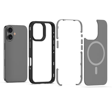 Compatible with iPhone 16 Case, Shockproof Soft Slim Magnetic Phone Case, Compatible with MagSafe - Gray