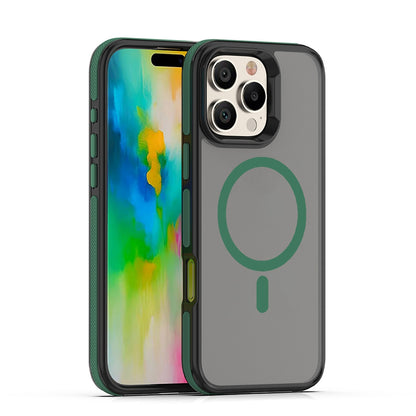 Compatible with iPhone 16 Pro Case, Shockproof Soft Slim Magnetic Phone Case, Compatible with MagSafe - Green