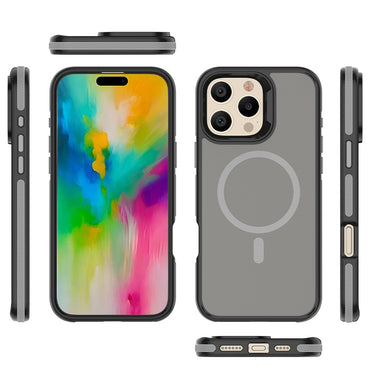 Compatible with iPhone 16 Pro Max Case, Shockproof Soft Slim Magnetic Phone Case, Compatible with MagSafe - Gray