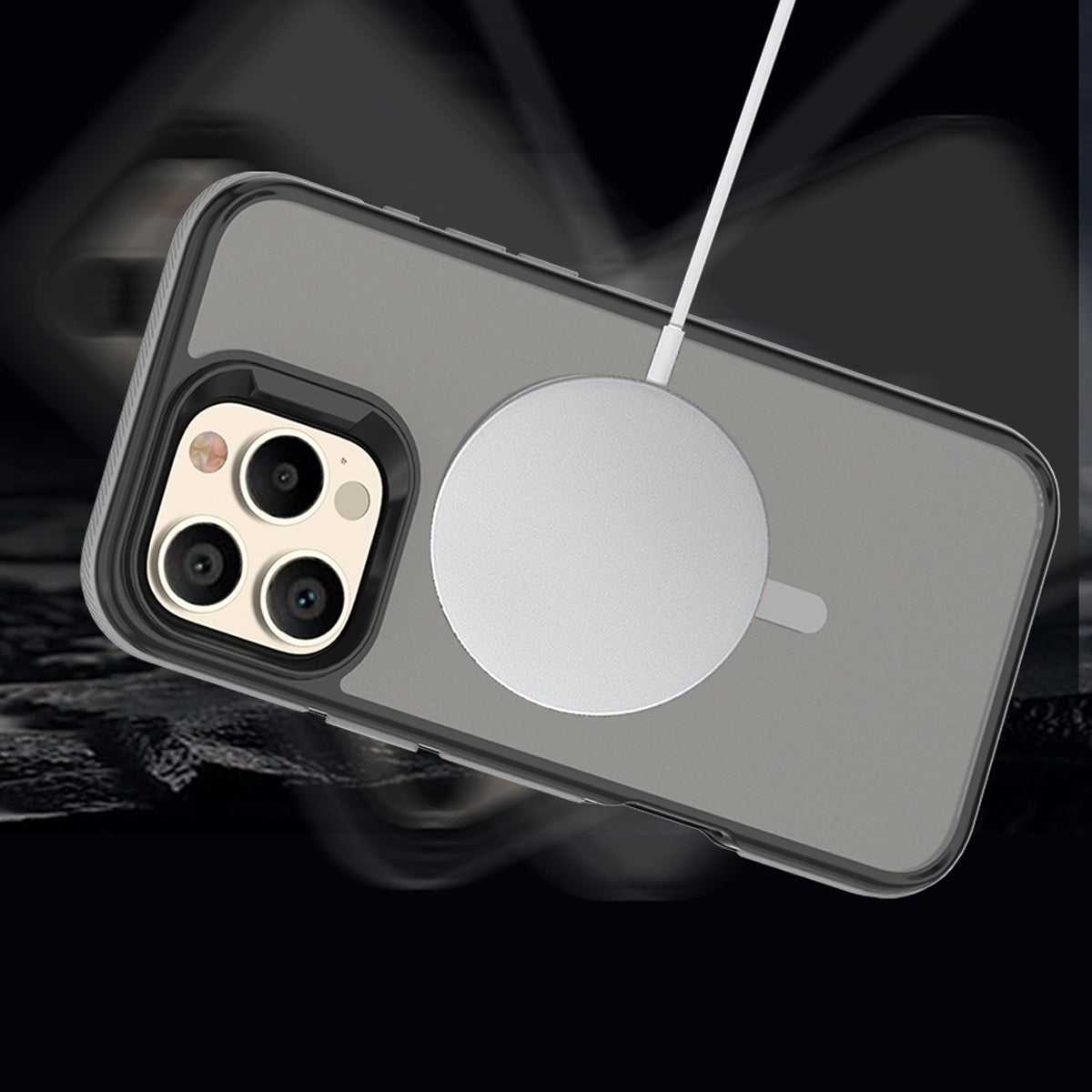 Compatible with iPhone 16 Pro Max Case, Shockproof Soft Slim Magnetic Phone Case, Compatible with MagSafe - Gray