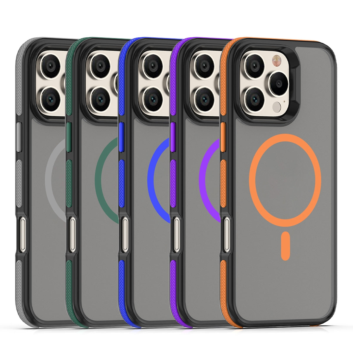 Compatible with iPhone 16 Pro Max Case, Shockproof Soft Slim Magnetic Phone Case, Compatible with MagSafe - Gray