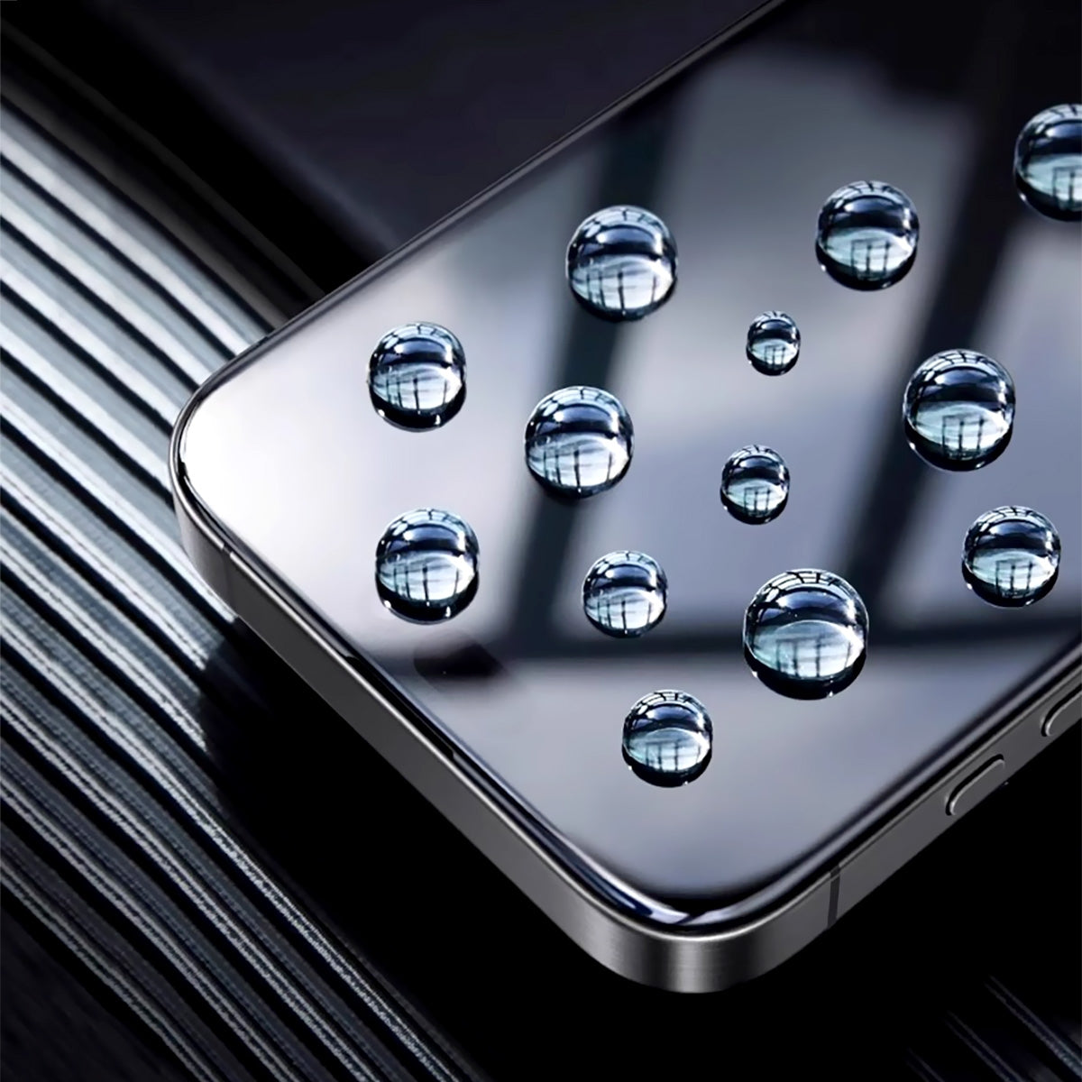 Matte Tempered Glass Screen Protector for iPhone 12 Pro Max (Retail Packaging) - Black