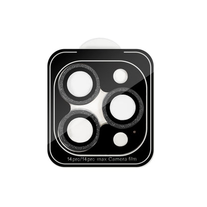 Glitter Camera Lens Tempered Glass Protector for iPhone 14 Pro/ 14 Pro Max - Black