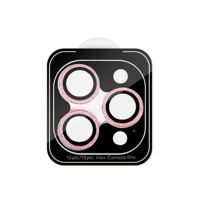 Glitter Camera Lens Tempered Glass Protector for iPhone 13 Pro/ 13 Pro Max - Pink