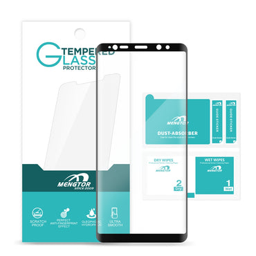 Full Curved Tempered Glass Screen Protector for Samsung Galaxy Note 8 N950 - Black (Retail Packaging)