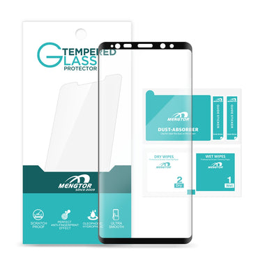 Full Curved Tempered Glass Screen Protector for Samsung Galaxy Note 9 N960 - Black (Retail Packaging)