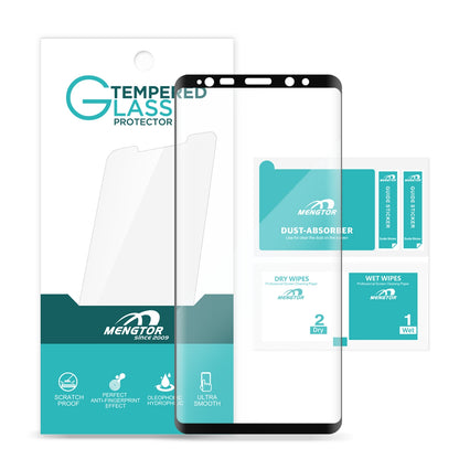 Full Curved Tempered Glass Screen Protector for Samsung Galaxy Note 9 N960 - Black (Retail Packaging)