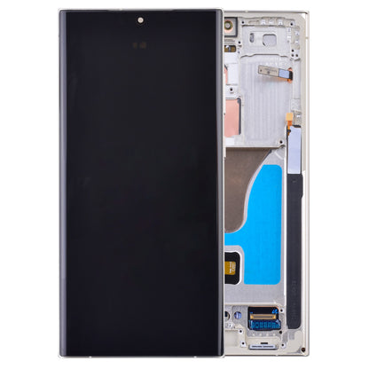 OLED Screen Digitizer Assembly with Frame for Samsung Galaxy S23 Ultra 5G S918 (for America Version)(Premium) - Cream