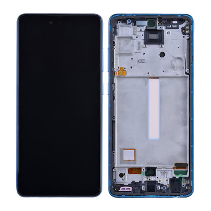 OLED Screen Digitizer Assembly With Frame for Samsung Galaxy A52 4G A525/ A52 5G (2021) A526 (Aftermarket)(1:1 Size) - Awesome Blue