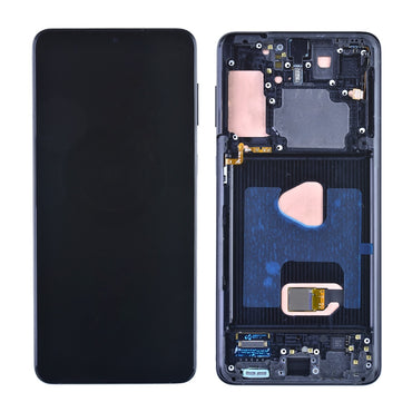 OLED Screen Digitizer Assembly Replacement  with Frame for Samsung Galaxy S21 Plus 5G G996 (Premium) - Phantom Black