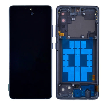 OLED Screen Digitizer with Frame Replacement for Samsung Galaxy A51 5G A516 (Aftermarket)(1:1 Size) - Prism Cube Black