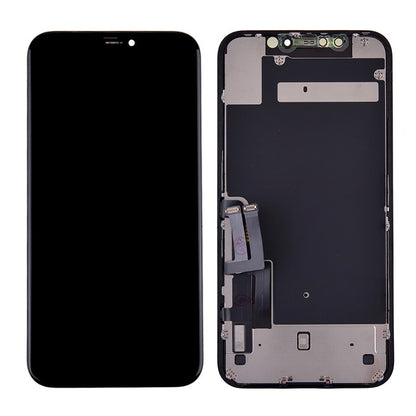 LCD Screen Digitizer Assembly Replacement with Back Plate for iPhone 11 (High Quality)