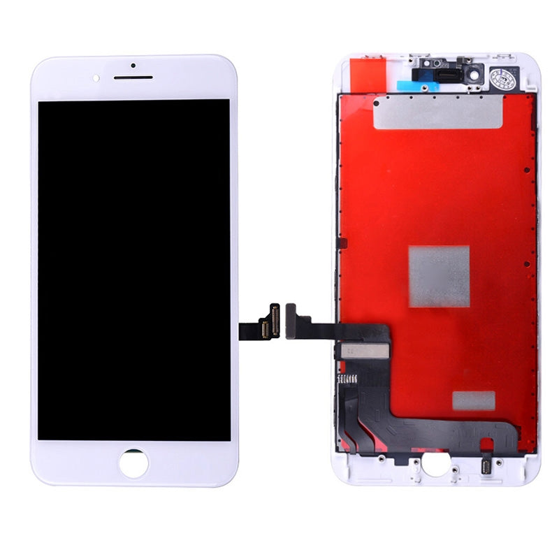 LCD Screen Display Replacement with Touch Digitizer and Back Plate for iPhone 8 Plus (High Quality) - White