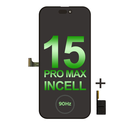 LCD Screen Digitizer Assembly Replacement With Portable IC for iPhone 15 Pro Max (Incell/ 90HZ)