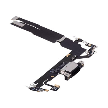 Charging Port with Flex Cable for iPhone 16 - Black