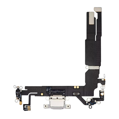 Charging Port with Flex Cable for iPhone 16 - White