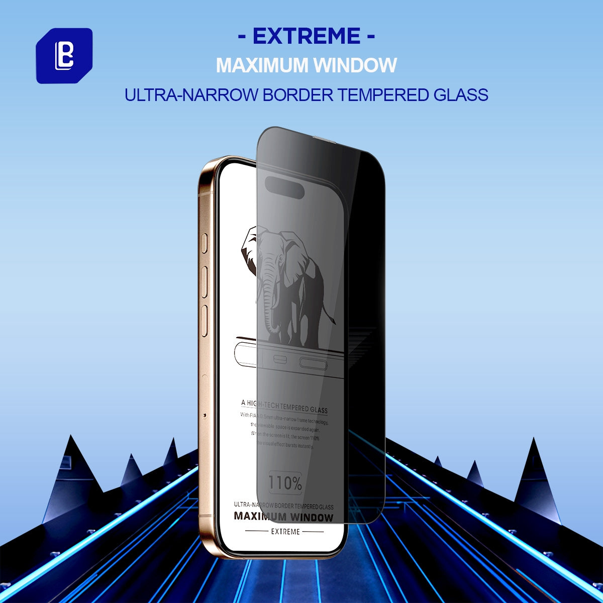 Privacy Screen Protector for iPhone 16 Pro Max, 25° Anti Spy Tempered Glass Film, Full Coverage, Anti-Scratch, 9H Hardness, Military Grade Protection, 99.99% ...