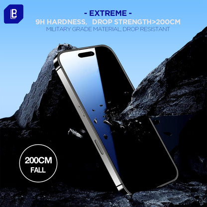 Privacy Screen Protector for iPhone 16 Pro Max, 25° Anti Spy Tempered Glass Film, Full Coverage, Anti-Scratch, 9H Hardness, Military Grade Protection, 99.99% ...