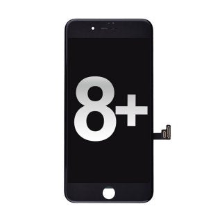 LCD Screen Display with Touch Digitizer and Back Plate for iPhone 8 Plus Replacement (High Quality) - Black