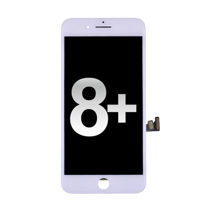 LCD Screen Display Replacement with Touch Digitizer and Back Plate for iPhone 8 Plus (High Quality) - White