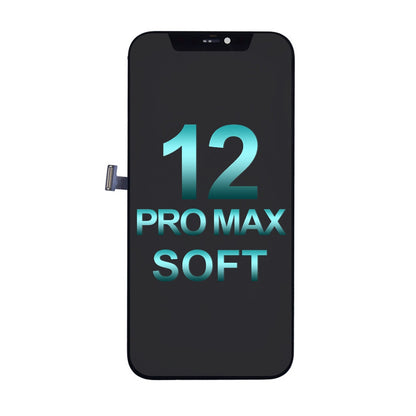 Premium Soft OLED Screen Digitizer Assembly with Portable IC for iPhone 12 Pro Max (Aftermarket Plus) - Black