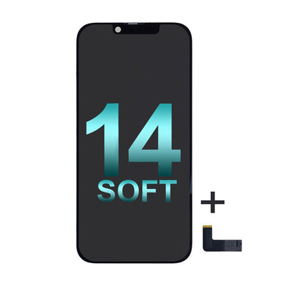 Premium Soft OLED Screen Digitizer Assembly Replacement with Portable IC for iPhone 14 (Aftermarket Plus) - Black
