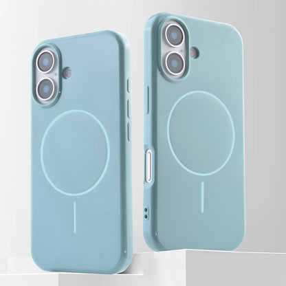 iPhone 16 Plus TPU Magnetic Imitation Original Bright Case - Blue
