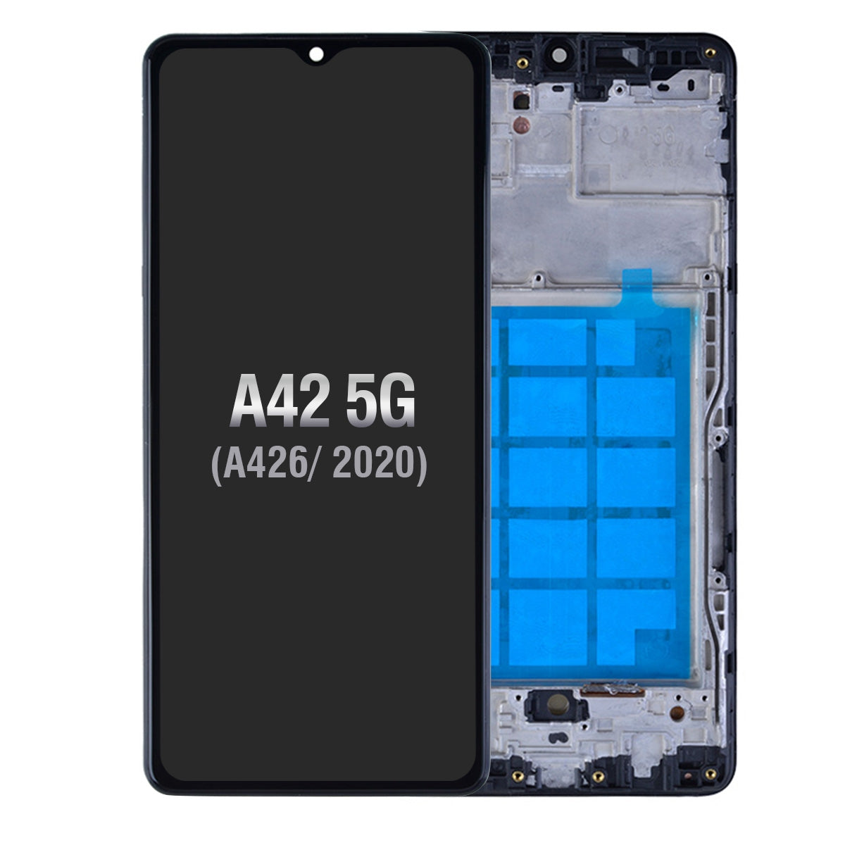 OLED Screen Digitizer Assembly With Frame for Samsung Galaxy A42 5G A426 (Premium) - Prism Dot Black
