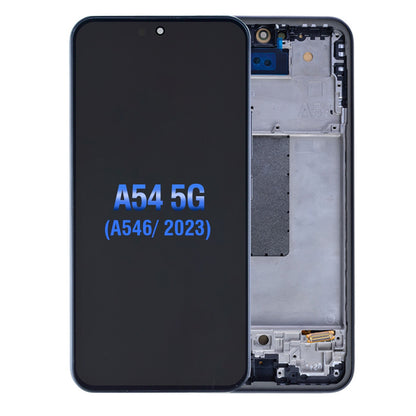 OLED Screen Digitizer Assembly with Frame for Samsung Galaxy A54 5G A546 (Aftermarket) (for America Version)- Awesome Graphite