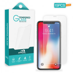 [15 Pack] Tempered Glass Screen Protector for iPhone X/ XS/ 11 Pro