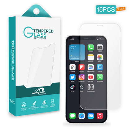 [15 Pack] Tempered Glass Screen Protector for iPhone 12/ 12 Pro