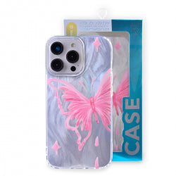 Compact Case for iPhone 15 Pro Max Pink Butterfly Design,[Compatible with MagSafe] Cute Soft Slim TPU Shockproof Protective Phone Cases Cover for Women Aesthet...