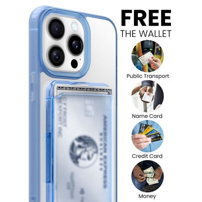 Magnetic Case for iPhone 16 Plus with Card Hold and Lanyard, Translucent Matte Slim Shockproof Compatible with MagSafe - Black