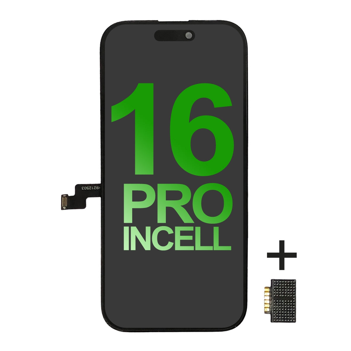 LCD Screen Digitizer Assembly Replacement With Portable IC for iPhone 16 Pro (Incell/ COF)