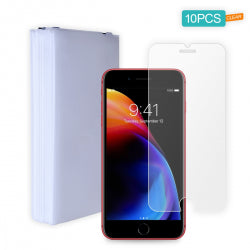 [10 Pack] Tempered Glass Screen Protector for iPhone 6 Plus/ 6S Plus/ 7 Plus/ 8 Plus